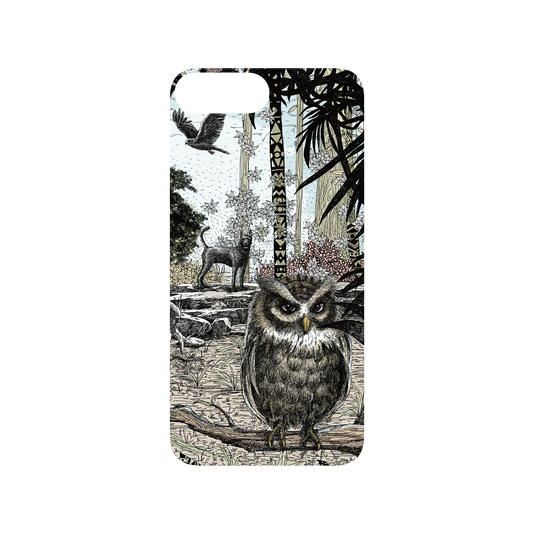 RhinoShield X WasangShow SolidSuit iPhone 8 Plus Case - Guarding The Forest - Owl