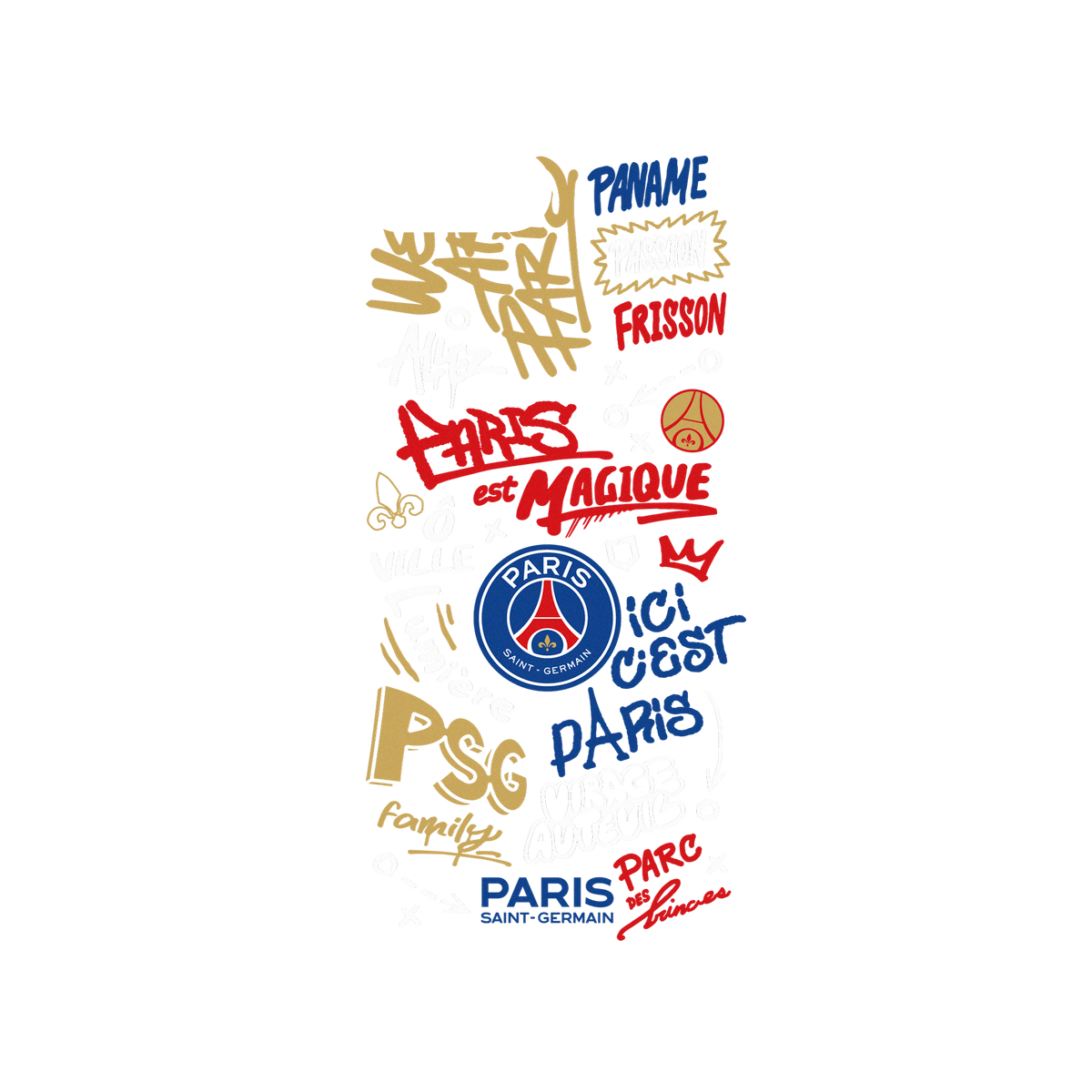RhinoShield X PSG SolidSuit iPhone 8 Plus Case - Paris Saint-Germain - Graffiti