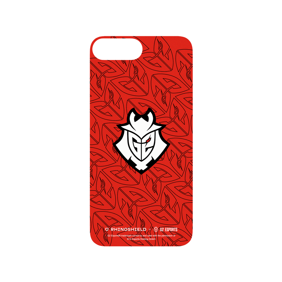 RhinoShield X G2 Esports SolidSuit iPhone 8 Plus Case - G2 - Red Pattern