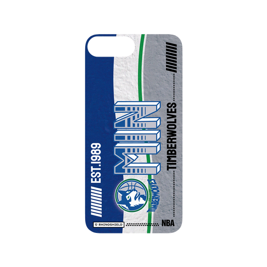 iPhone 8 Plus 犀牛盾SolidSuit聯名設計款防摔背蓋手機殼 NBA - 復古球員卡-明尼蘇達灰狼 Minnesota Timberwolves - Vintage Card