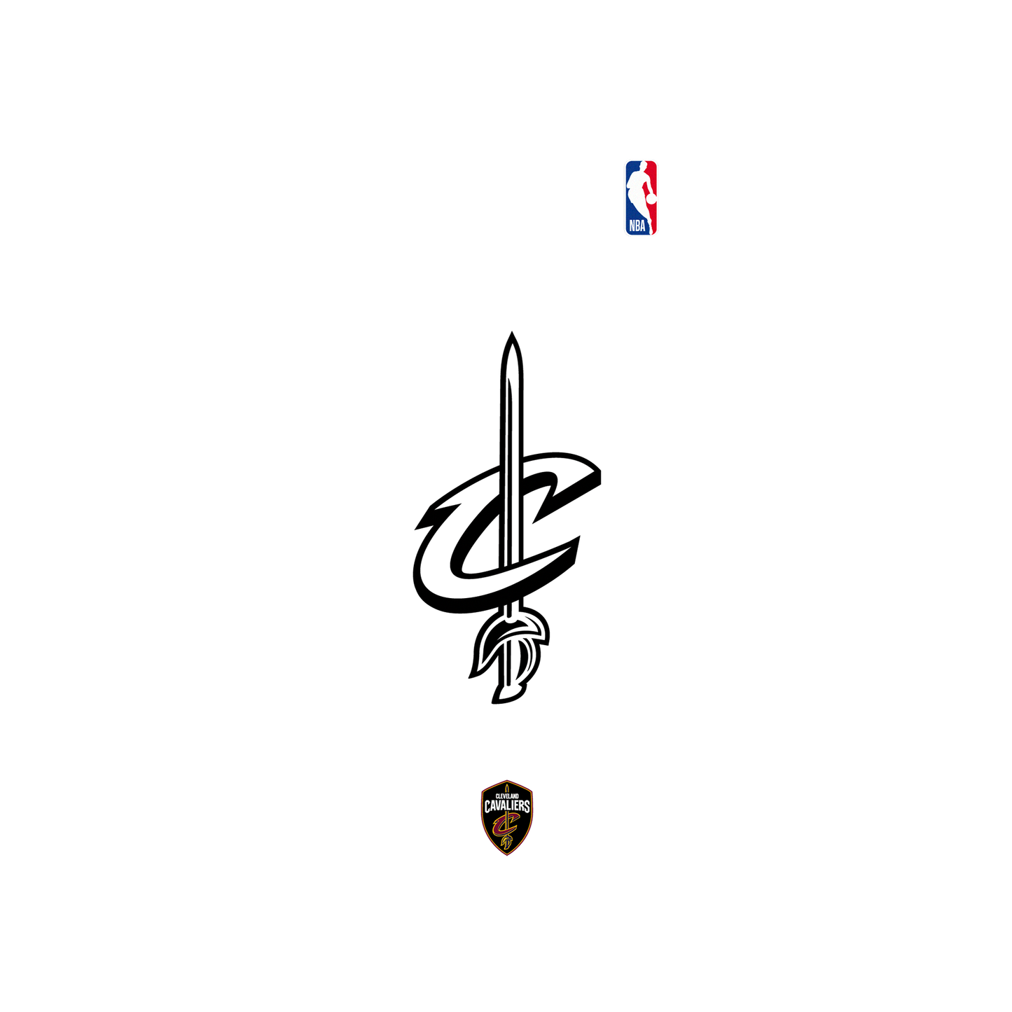 iPhone 8 Plus 犀牛盾SolidSuit聯名設計款防摔背蓋手機殼 NBA - B&W-克里夫蘭騎士 Cleveland Cavaliers B&W