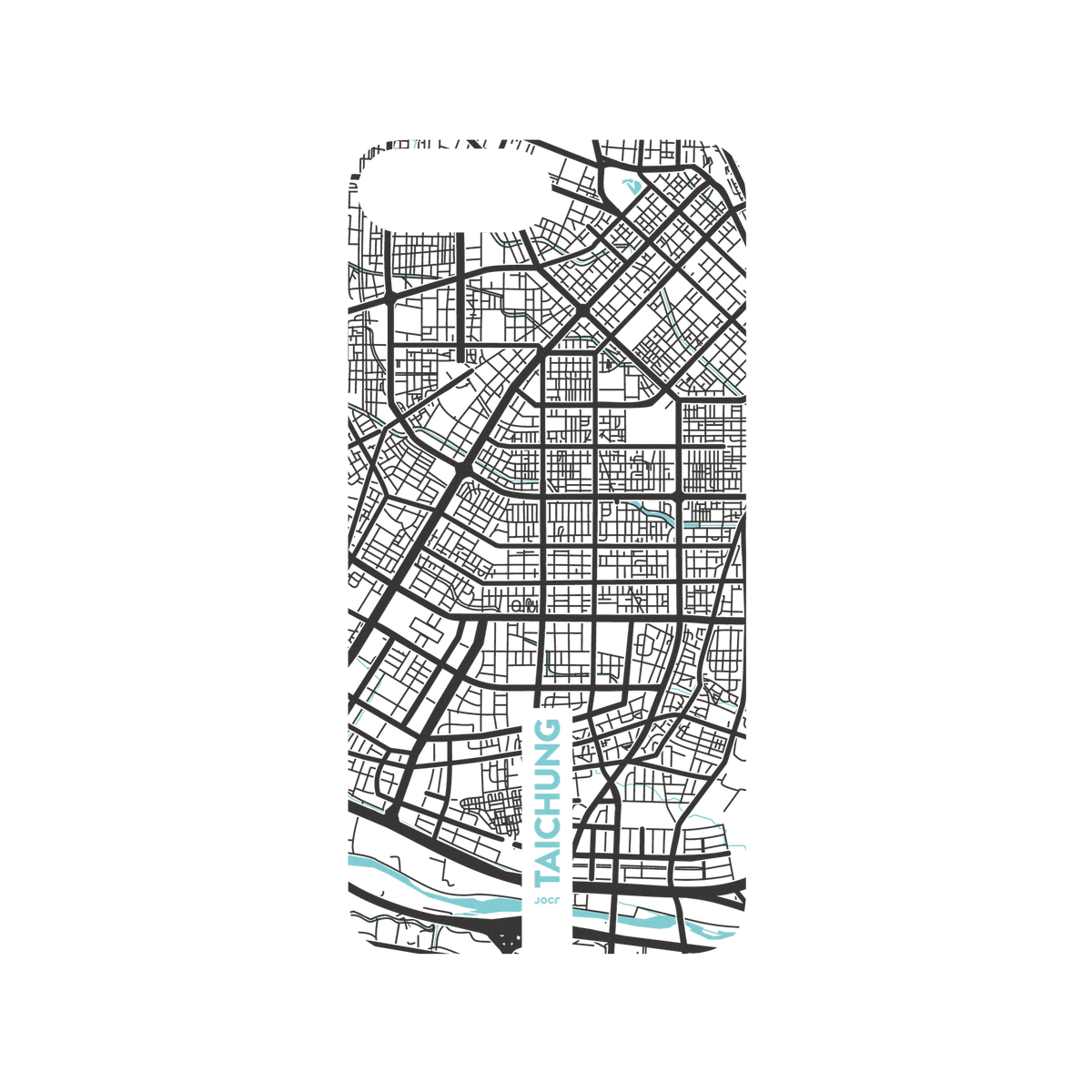 iPhone 7 Plus 犀牛盾SolidSuit聯名設計款防摔背蓋手機殼 JOCR - Taichung (Black Logo)