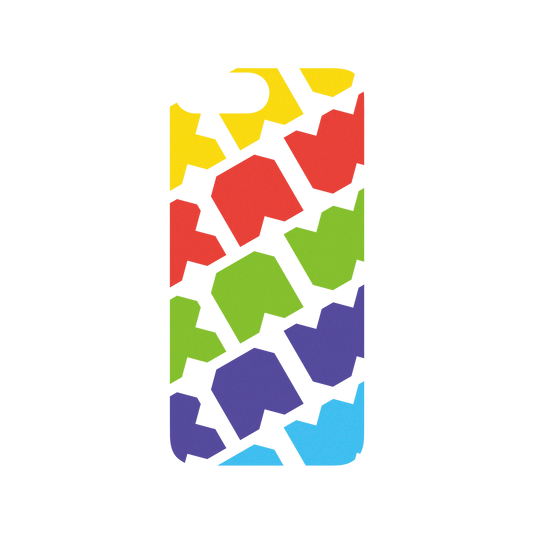 RhinoShield X JOCR SolidSuit iPhone 8 Plus Case - Raw Rainbow Pattern Big
