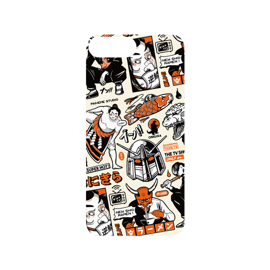 RhinoShield X Paiheme Studio SolidSuit iPhone 8 Plus Case - Black Orange Mix