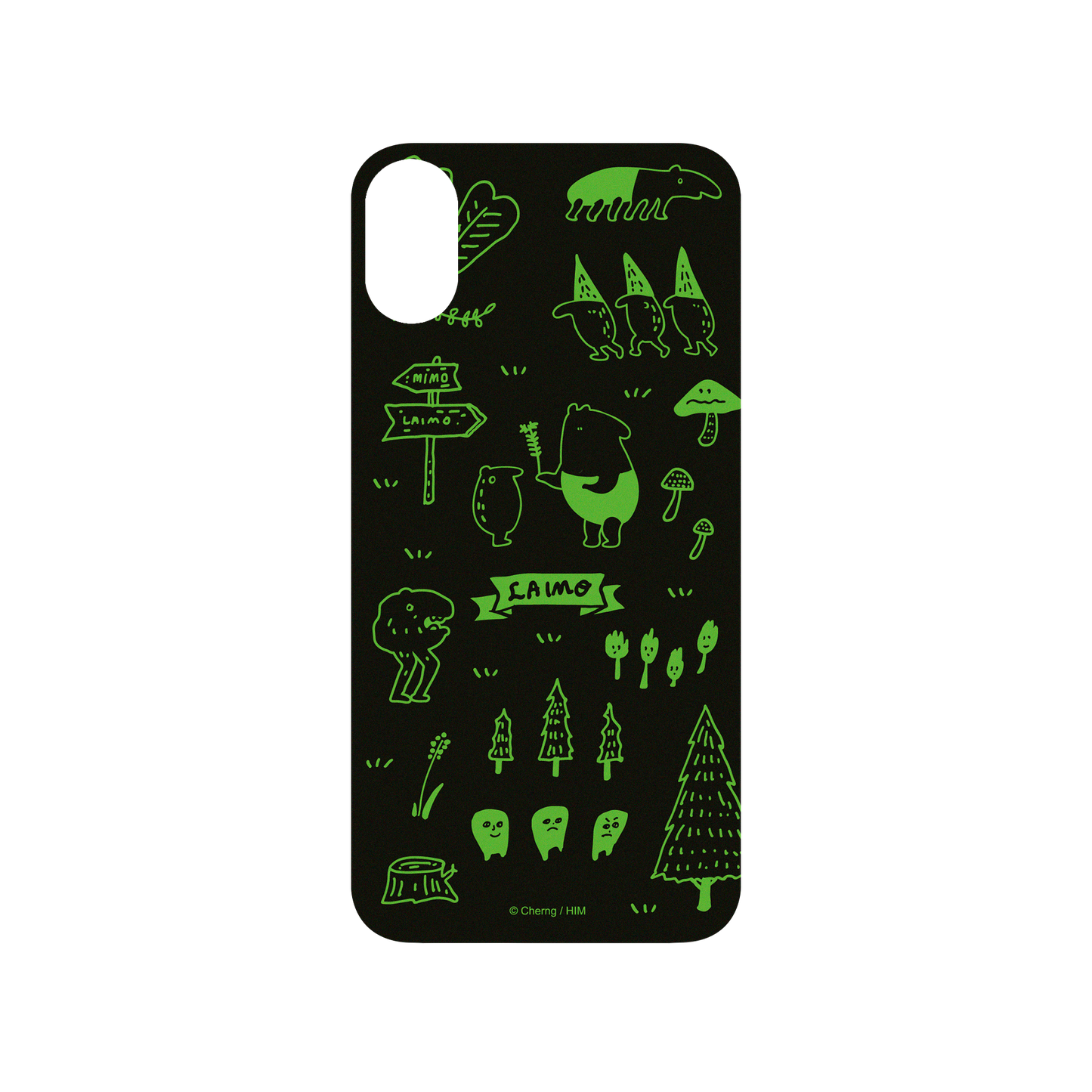 RhinoShield X LAIMO SolidSuit iPhone XS Case - LAIMO's Magic Forest (Night)