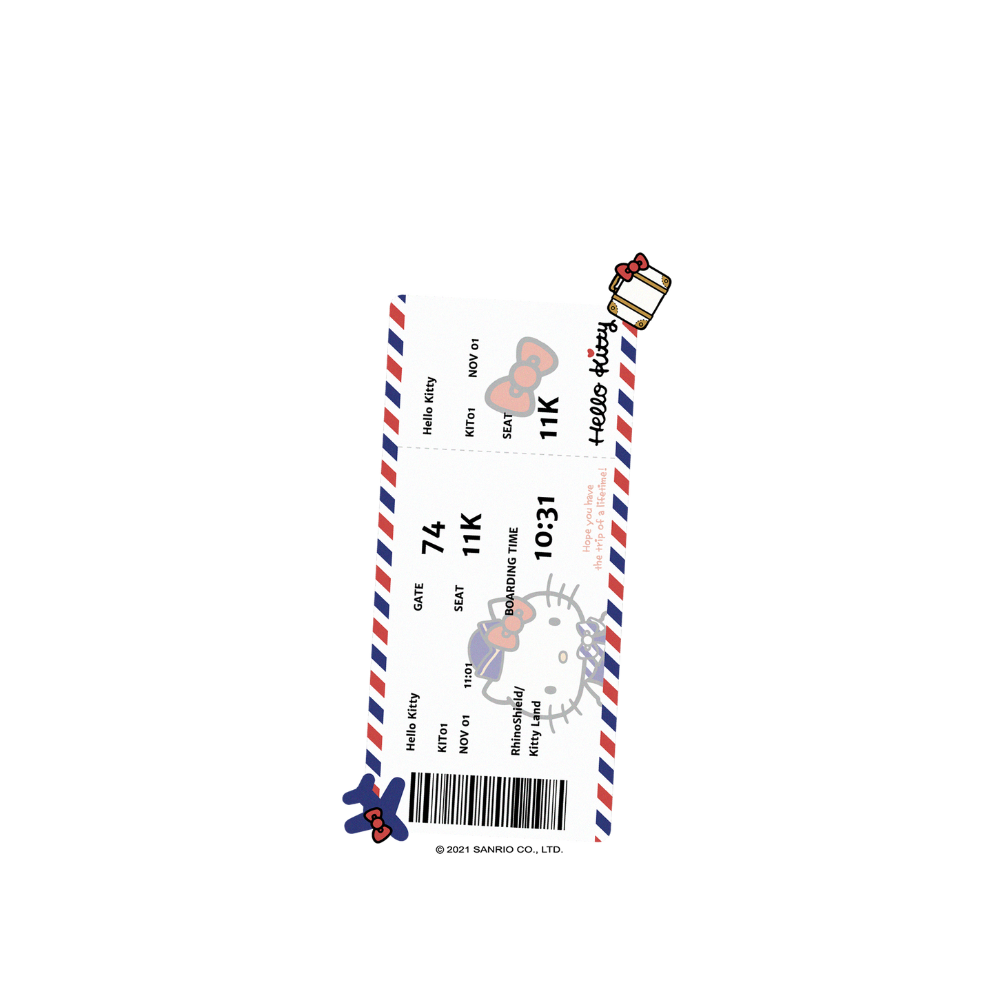 iPhone XS 犀牛盾SolidSuit聯名設計款防摔背蓋手機殼 Hello Kitty - 機票