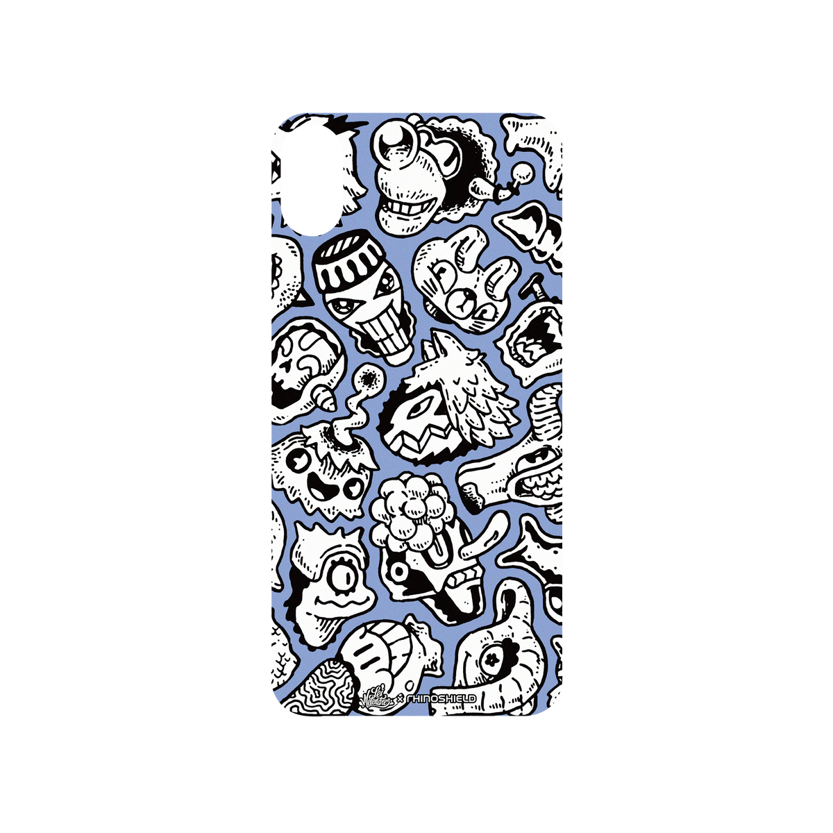 RhinoShield X Lei Melendres SolidSuit iPhone X Case - Puzzle Heads Blue