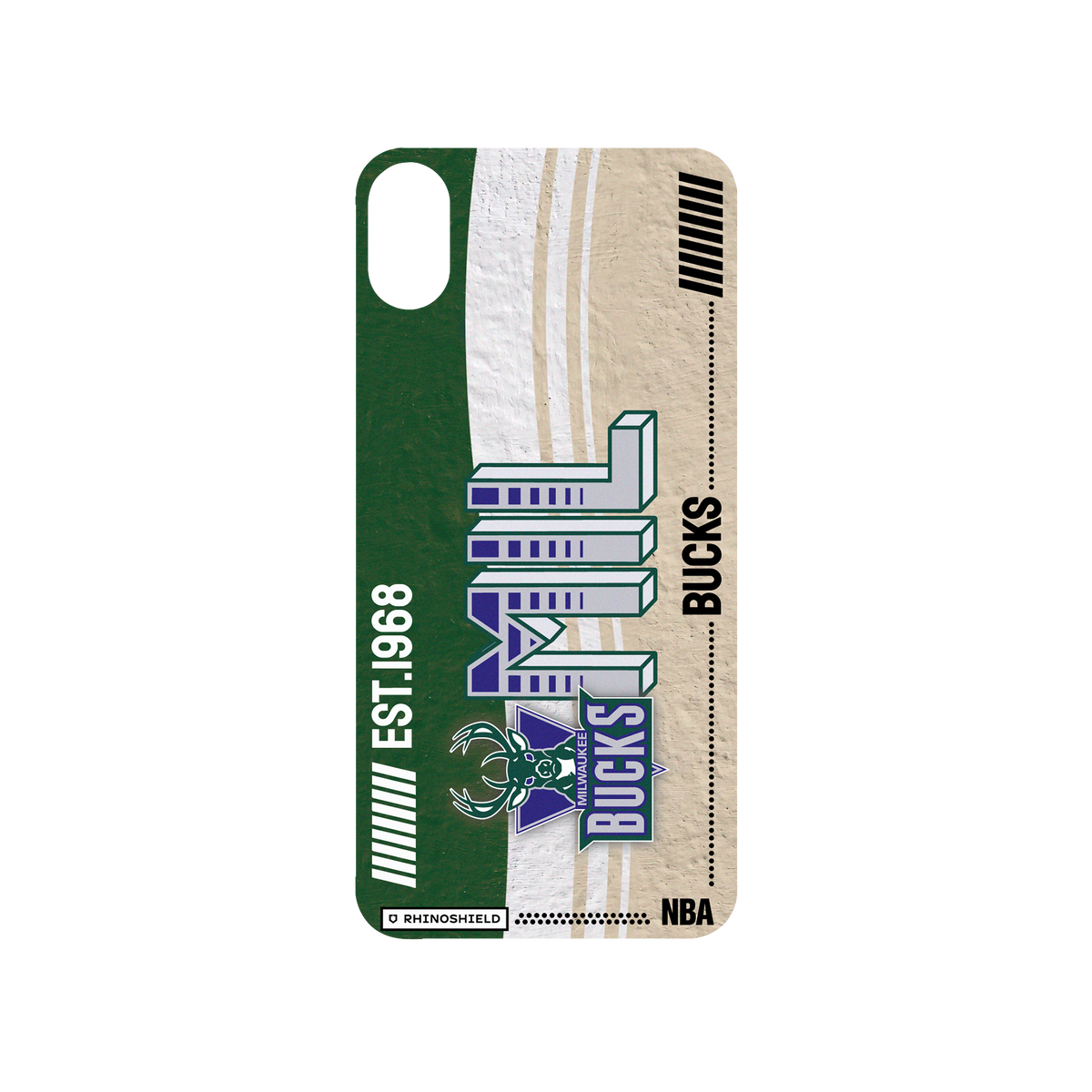 iPhone X 犀牛盾SolidSuit聯名設計款防摔背蓋手機殼 NBA - 復古球員卡-密爾瓦基公鹿 Milwaukee Bucks - Vintage Card