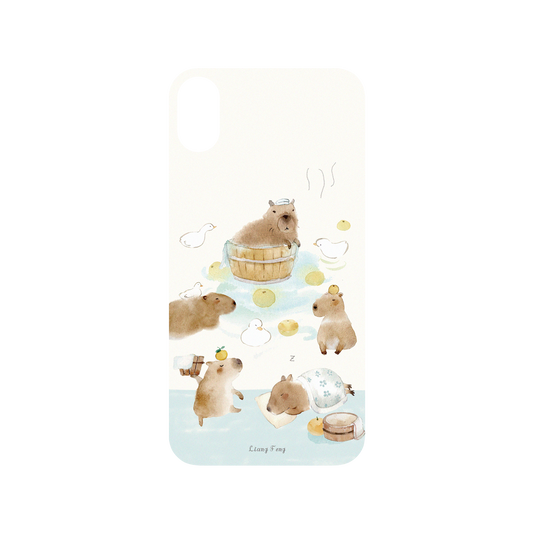 RHINOSHIELD X Liang Feng SolidSuit iPhone XR Case - capybaras