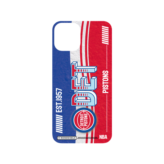 iPhone 11 Pro 犀牛盾SolidSuit聯名設計款防摔背蓋手機殼 NBA - 復古球員卡-底特律活塞 Detroit Pistons - Vintage Card