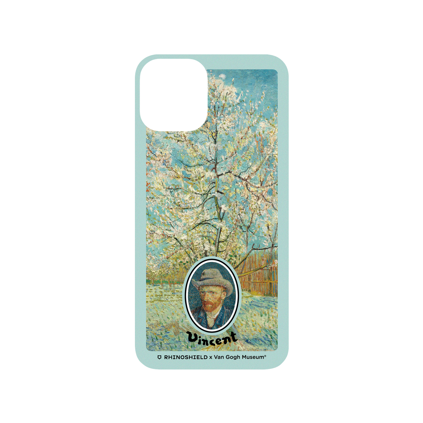 RHINOSHIELD X Van Gogh Museum SolidSuit iPhone 11 Pro Case - Peach Tree in Blossom - Blue Frame