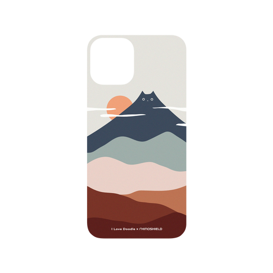 RHINOSHIELD X I Love Doodle SolidSuit iPhone 11 Pro Case - Cat Landscape - Mountain