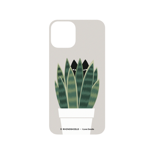 RHINOSHIELD X I Love Doodle SolidSuit iPhone 11 Pro Case - Cat and Plant - Sneak Plant