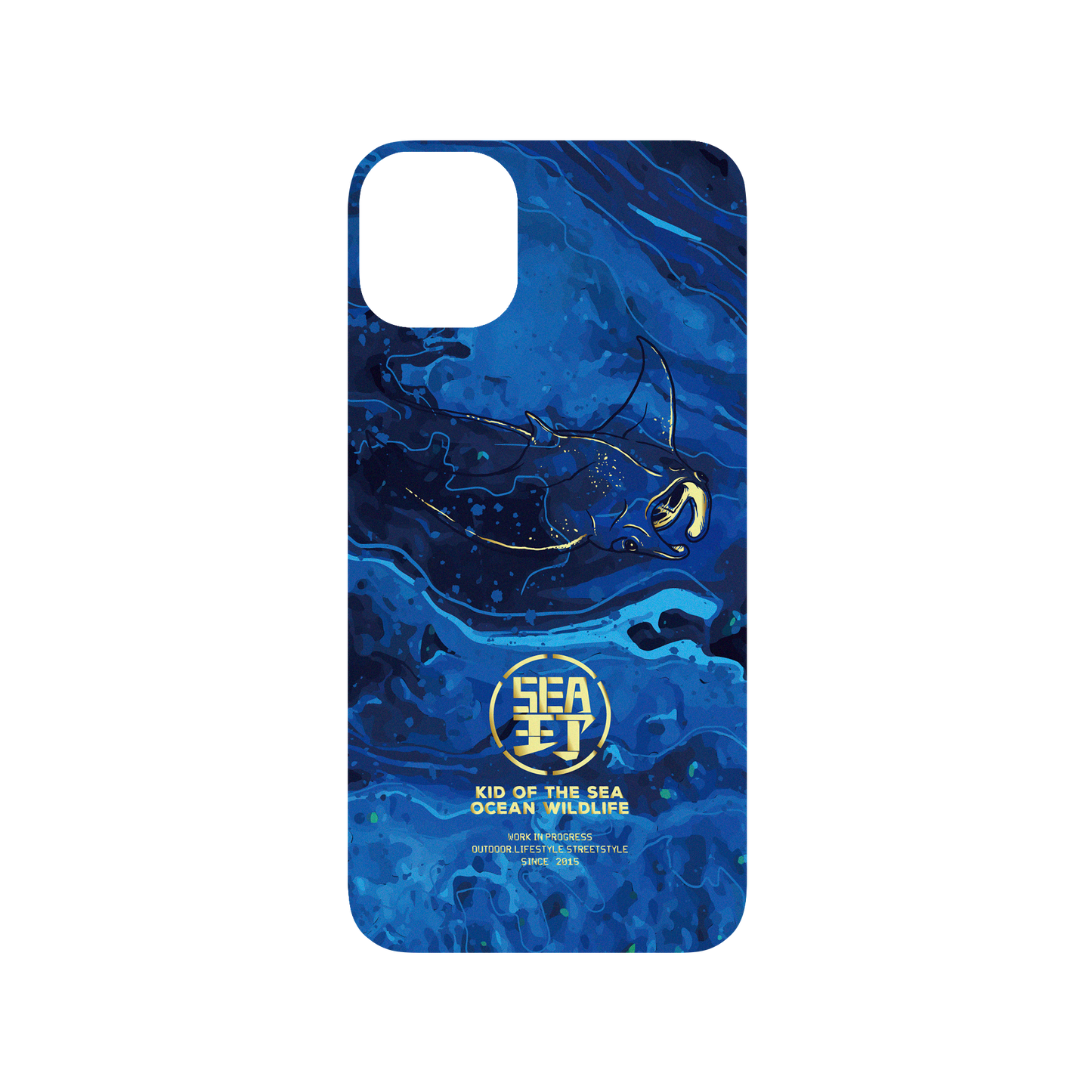 iPhone 11 犀牛盾SolidSuit聯名設計款防摔背蓋手機殼 KID - 野SEA海洋MANTA
