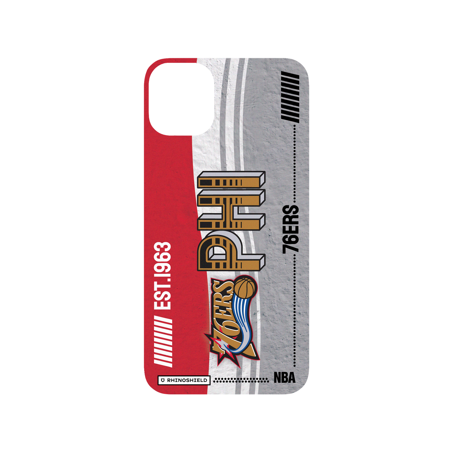 iPhone 11 犀牛盾SolidSuit聯名設計款防摔背蓋手機殼 NBA - 復古球員卡-費城76人 Philadelphia 76ers - Vintage Card
