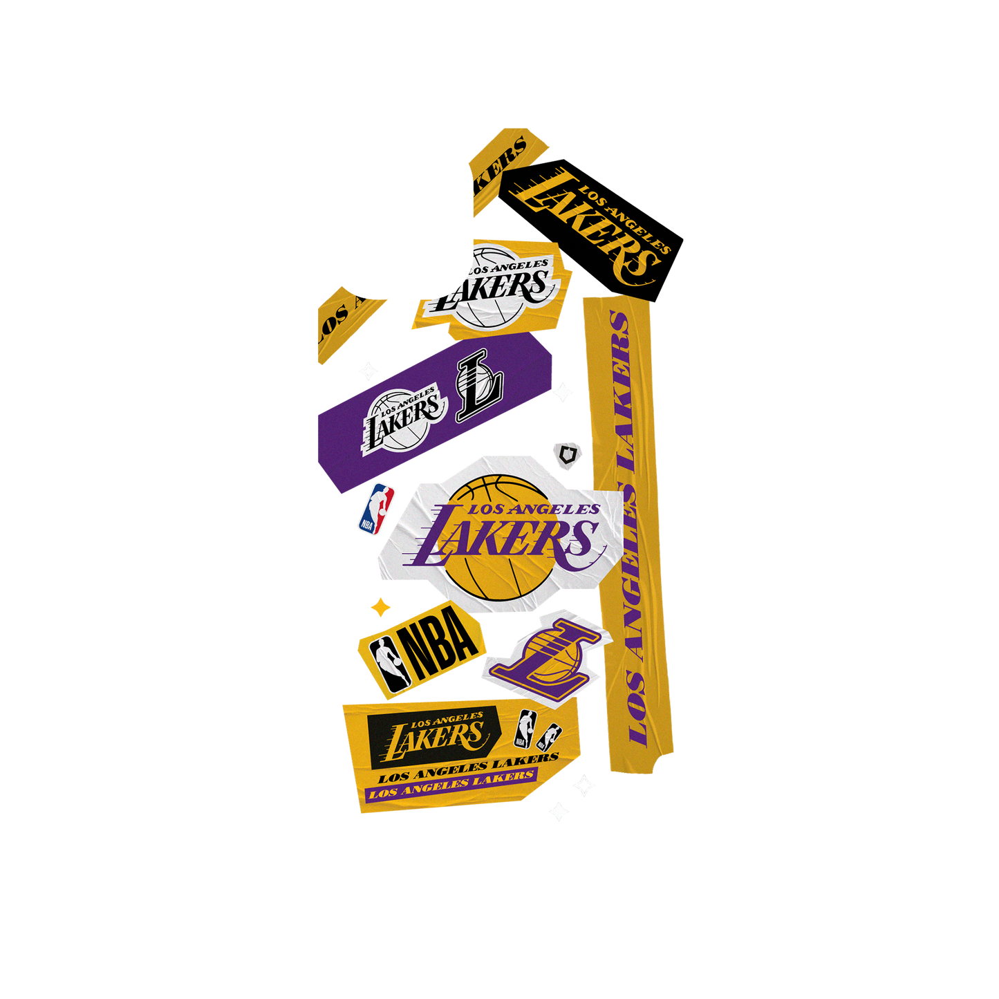 iPhone 11 犀牛盾SolidSuit聯名設計款防摔背蓋手機殼 NBA - 拼貼系列-洛杉磯湖人 L.A. Lakers - Collage