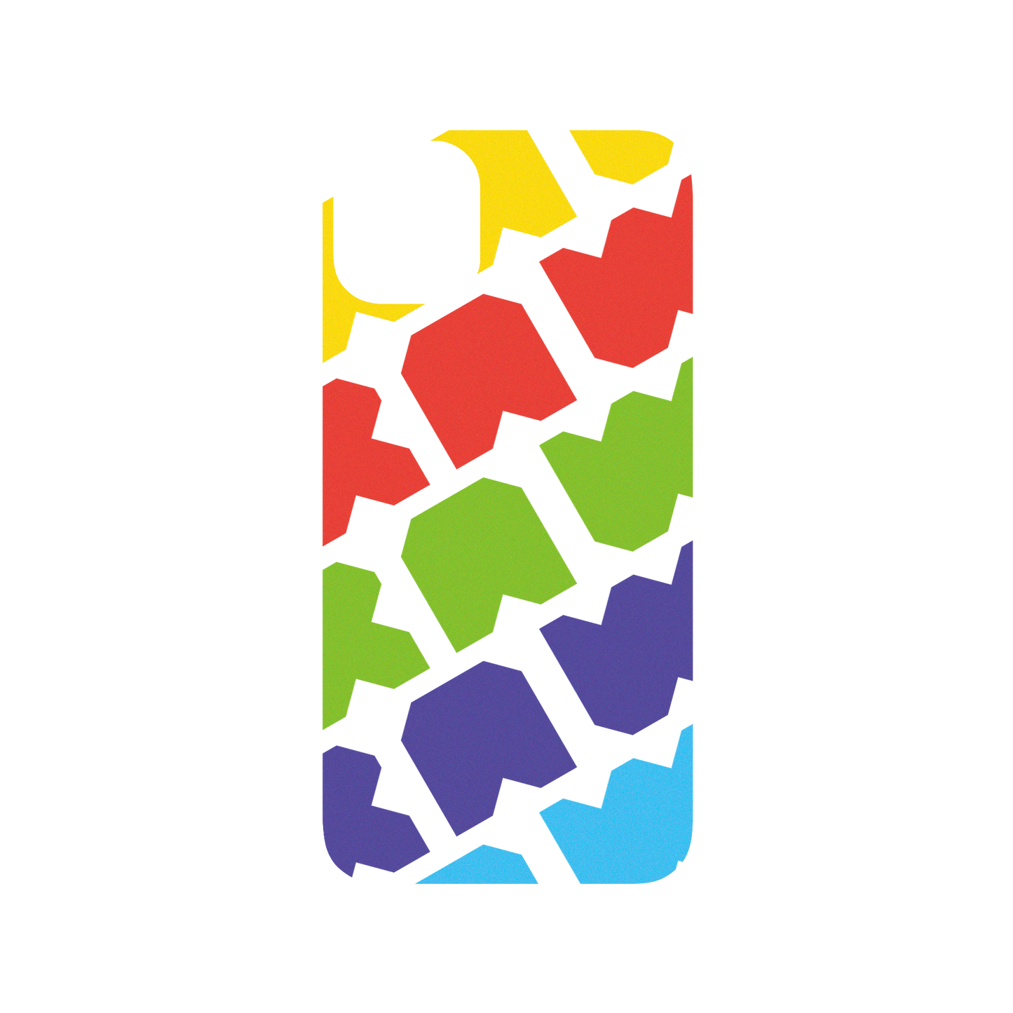 RHINOSHIELD X JOCR SolidSuit iPhone 11 Case - Raw Rainbow Pattern Big