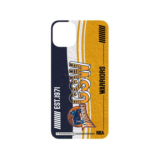 iPhone 11 Pro Max 犀牛盾SolidSuit聯名設計款防摔背蓋手機殼 NBA - 復古球員卡-金州勇士 Golden State Warriors - Vintage Card