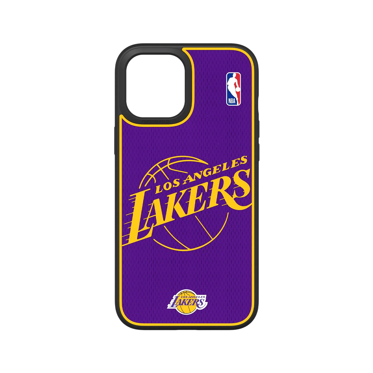 iPhone 12 Pro Max 犀牛盾SolidSuit聯名設計款防摔背蓋手機殼 NBA - 限量特別版 網布紋理-洛杉磯湖人 L.A. Lakers - Limited Edition Textured 3D Design