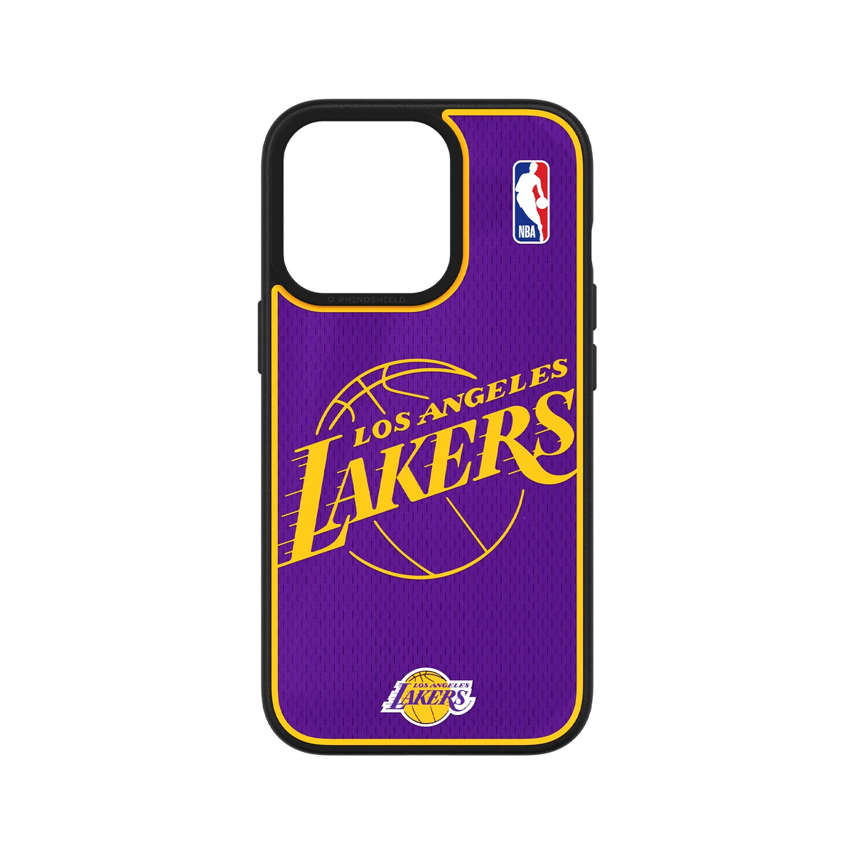 iPhone 13 Pro 犀牛盾SolidSuit聯名設計款防摔背蓋手機殼 NBA - 限量特別版 網布紋理-洛杉磯湖人 L.A. Lakers - Limited Edition Textured 3D Design