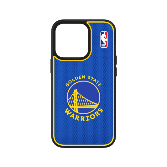 iPhone 13 Pro 犀牛盾SolidSuit聯名設計款防摔背蓋手機殼 NBA - 限量特別版 網布紋理-金州勇士 Golden State Warriors - Limited Edition Textured 3D Design