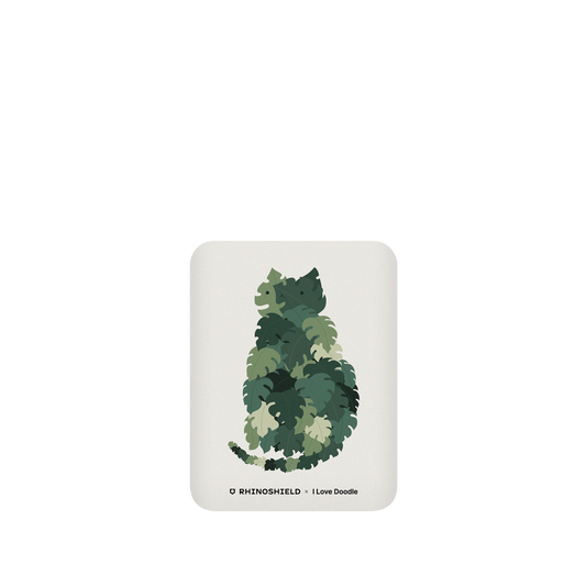 RhinoShield X I Love Doodle SolidSuit Google Pixel 5 Case - Cat and Plant - Meowstera
