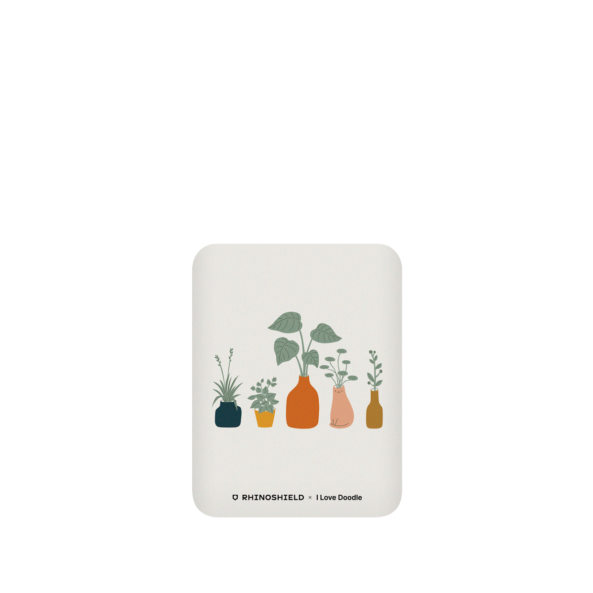 RhinoShield X I Love Doodle SolidSuit Google Pixel 5 Case - Cat and Plant - Vase