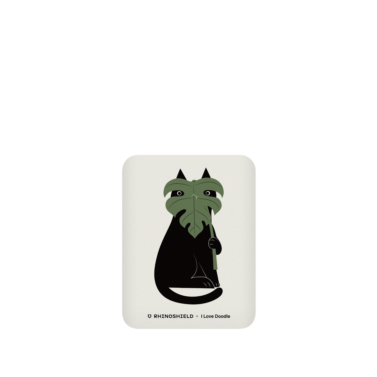 RhinoShield X I Love Doodle SolidSuit Google Pixel 5 Case - Cat and Plant - Monstera