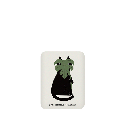 RhinoShield X I Love Doodle SolidSuit Google Pixel 5 Case - Cat and Plant - Monstera