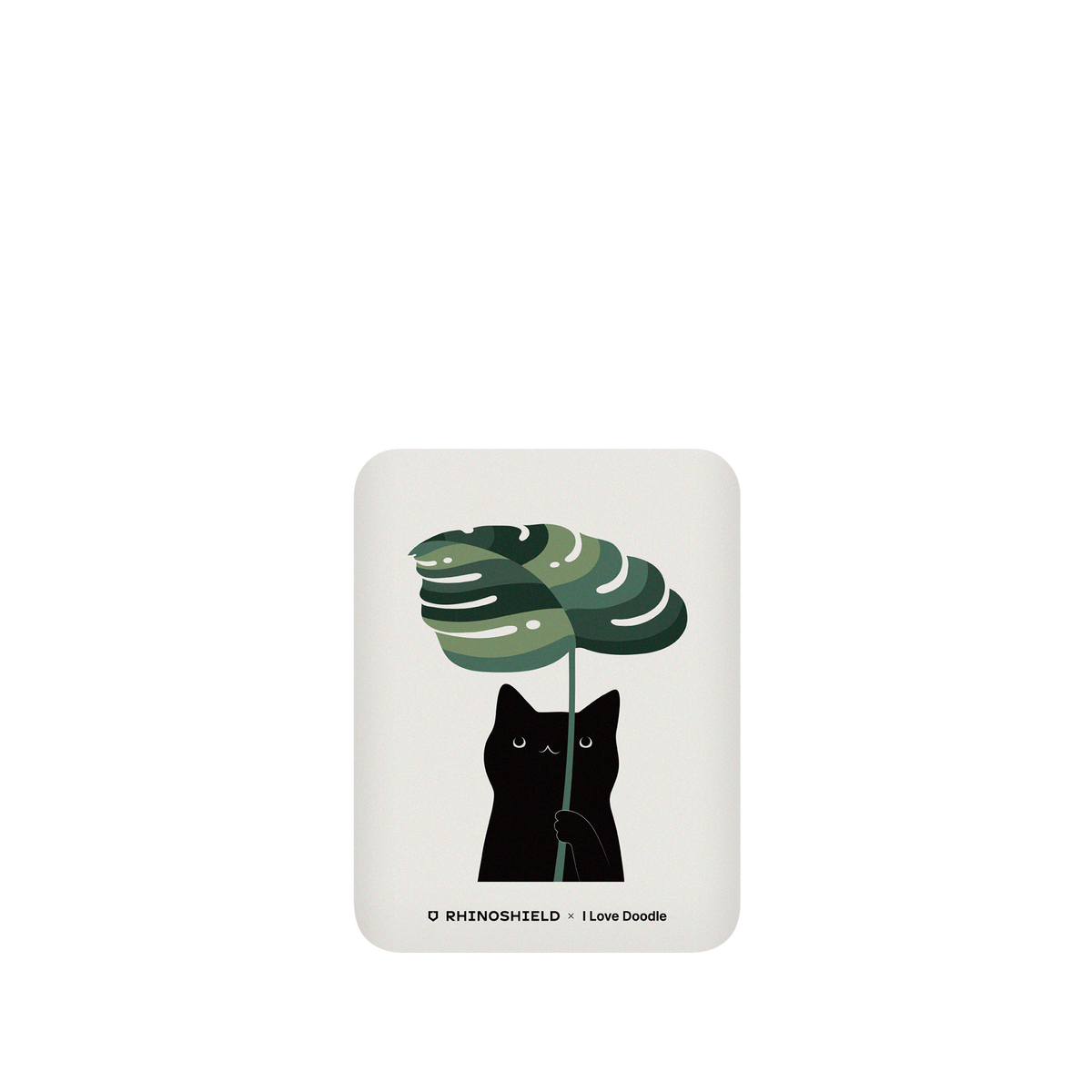 RhinoShield X I Love Doodle SolidSuit Google Pixel 5 Case - Cat and Plant - Umbrella
