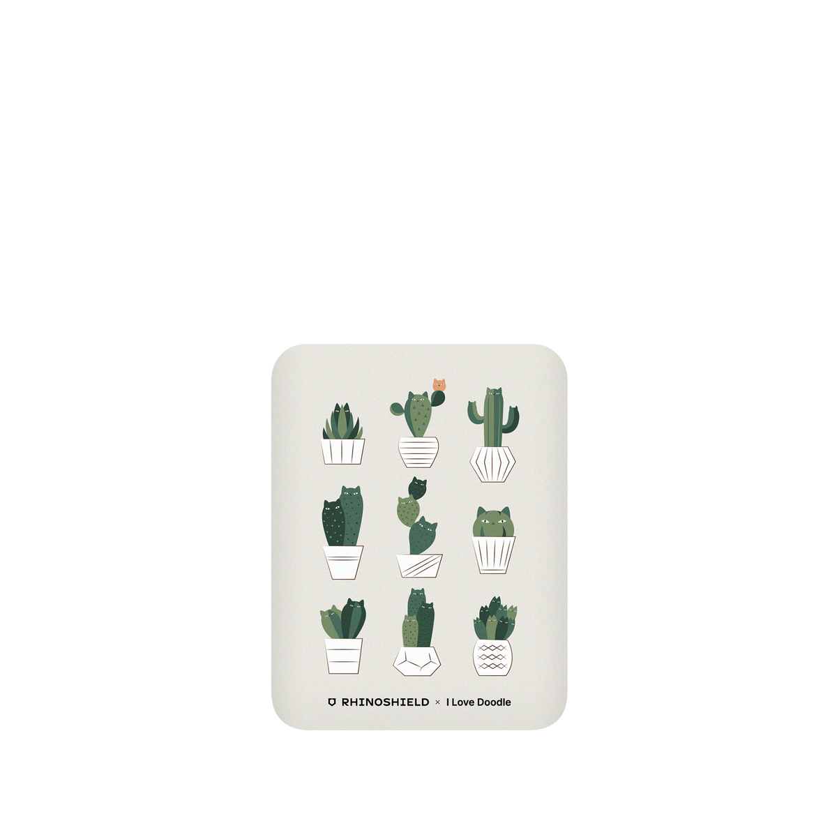 RhinoShield X I Love Doodle SolidSuit Google Pixel 5 Case - Cat and Plant - Potted Cattus