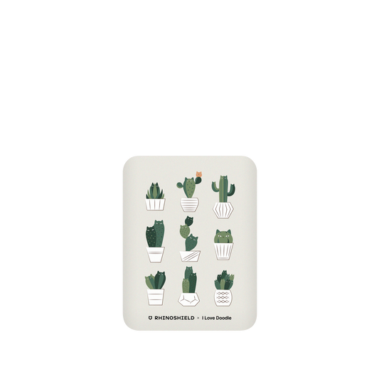 RhinoShield X I Love Doodle SolidSuit Google Pixel 5 Case - Cat and Plant - Potted Cattus