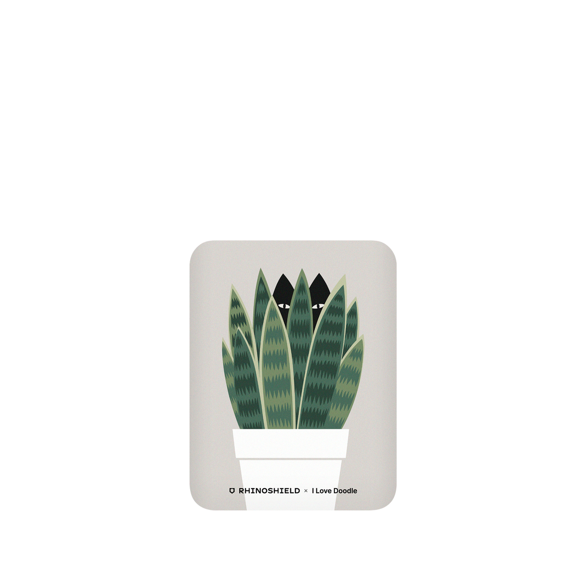 RhinoShield X I Love Doodle SolidSuit Google Pixel 5 Case - Cat and Plant - Sneak Plant