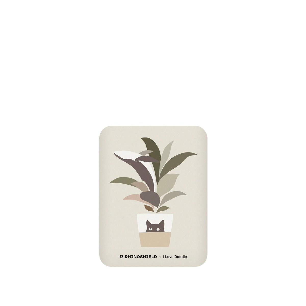 RhinoShield X I Love Doodle SolidSuit Google Pixel 5 Case - Cat and Plant - A Leaf of a Whale