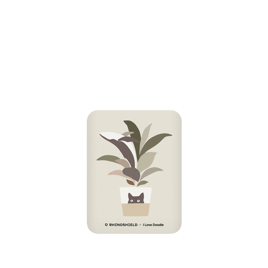 RhinoShield X I Love Doodle SolidSuit Google Pixel 5 Case - Cat and Plant - A Leaf of a Whale