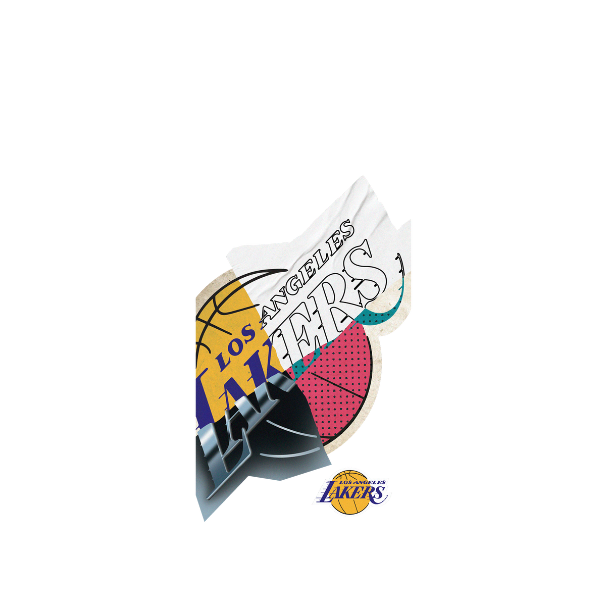 Google Pixel 6 犀牛盾SolidSuit聯名設計款防摔背蓋手機殼 NBA - 拼接系列-洛杉磯湖人 L.A. Lakers - Style Mix