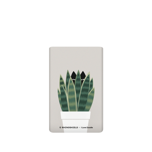 RhinoShield X I Love Doodle SolidSuit Google Pixel 6 Pro Case - Cat and Plant - Sneak Plant