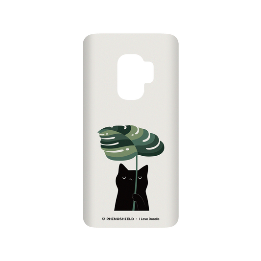 RhinoShield X I Love Doodle SolidSuit Samsung Galaxy S9 Case - Cat and Plant - Umbrella