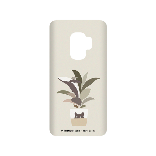 RhinoShield X I Love Doodle SolidSuit Samsung Galaxy S9 Case - Cat and Plant - A Leaf of a Whale