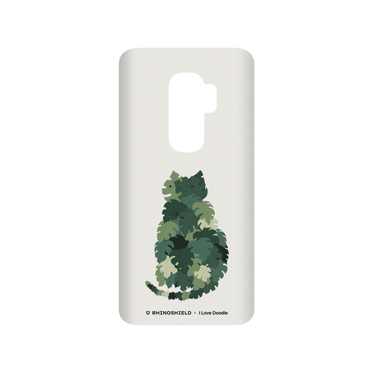 RhinoShield X I Love Doodle SolidSuit Samsung Galaxy S9+ Case - Cat and Plant - Meowstera