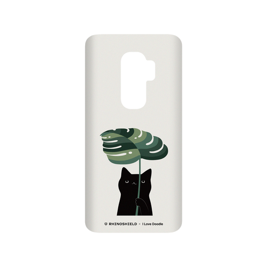 RhinoShield X I Love Doodle SolidSuit Samsung Galaxy S9+ Case - Cat and Plant - Umbrella