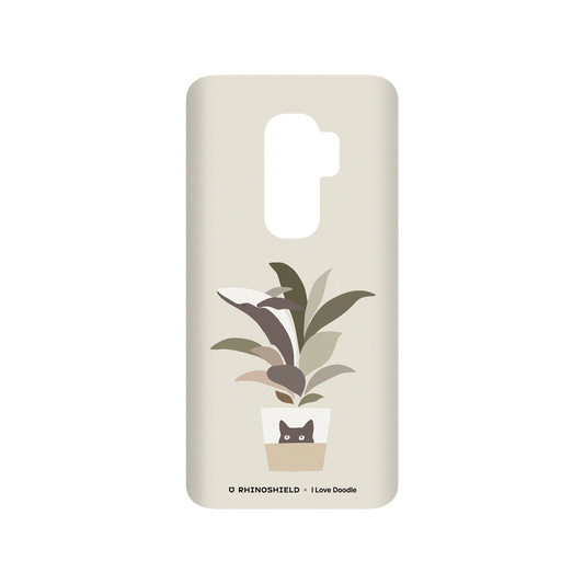 RhinoShield X I Love Doodle SolidSuit Samsung Galaxy S9+ Case - Cat and Plant - A Leaf of a Whale