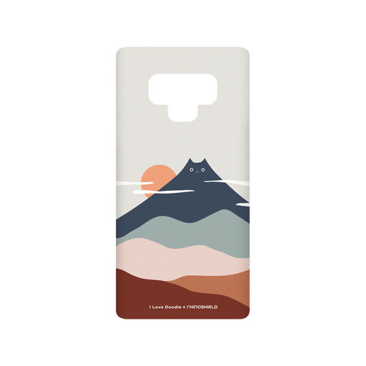 RhinoShield X I Love Doodle SolidSuit Samsung Galaxy Note9 Case - Cat Landscape - Mountain