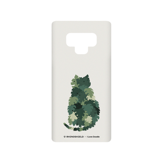 RhinoShield X I Love Doodle SolidSuit Samsung Galaxy Note9 Case - Cat and Plant - Meowstera