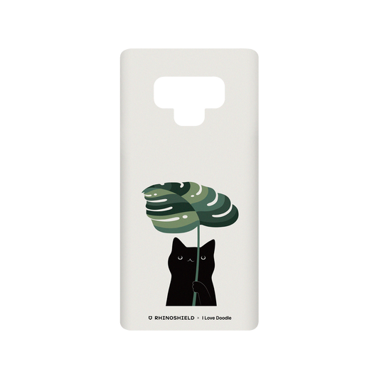 RhinoShield X I Love Doodle SolidSuit Samsung Galaxy Note9 Case - Cat and Plant - Umbrella