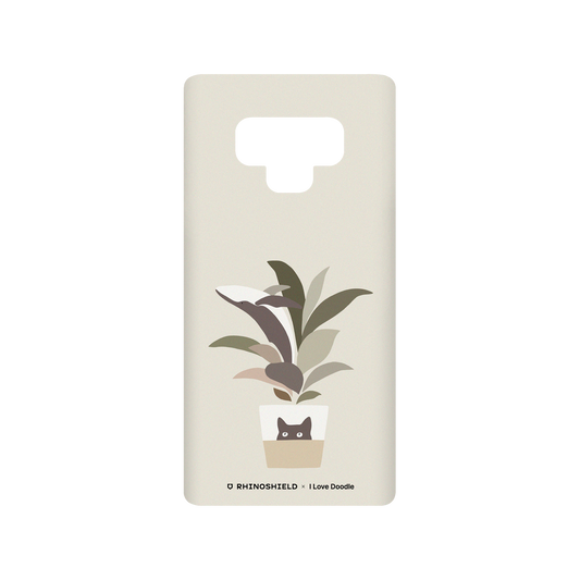 RhinoShield X I Love Doodle SolidSuit Samsung Galaxy Note9 Case - Cat and Plant - A Leaf of a Whale