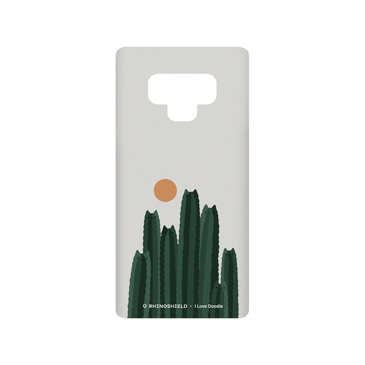 RhinoShield X I Love Doodle SolidSuit Samsung Galaxy Note9 Case - Cat and Plant - Cattus