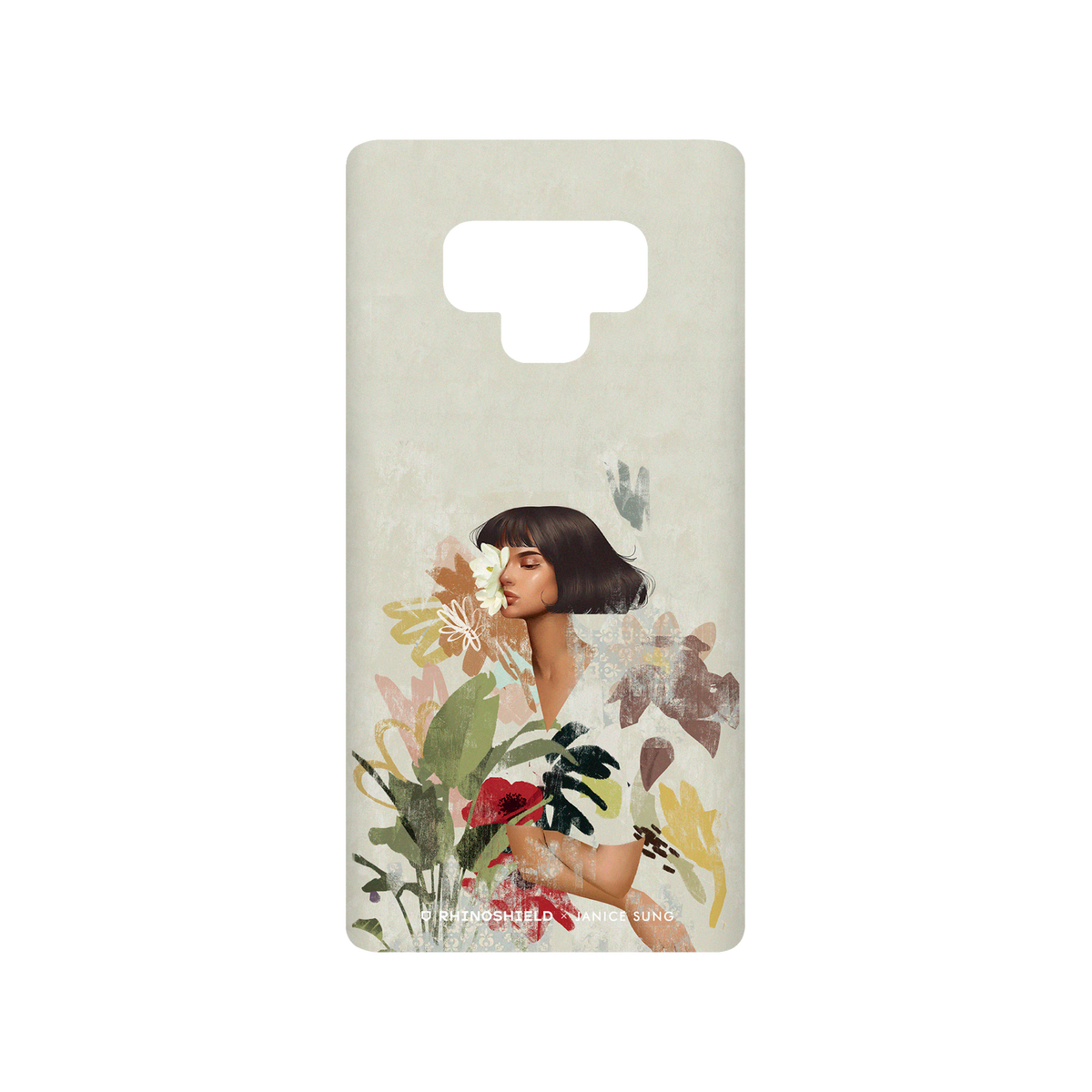 RhinoShield X Janice Sung SolidSuit Samsung Galaxy Note9 Case - Flora 2