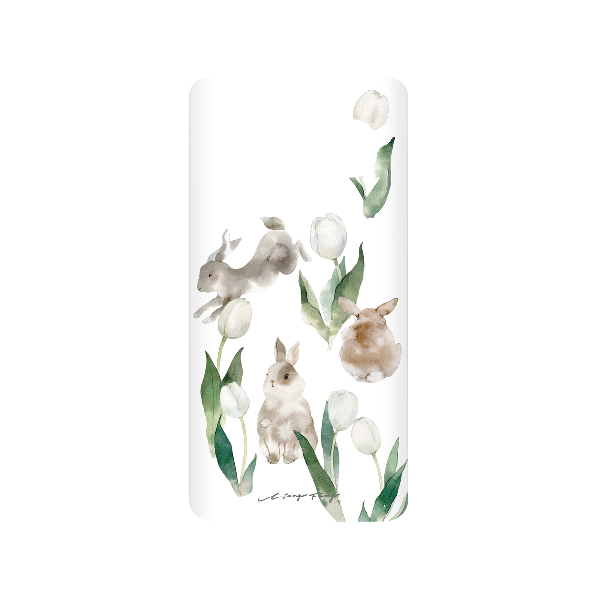 RHINOSHIELD X Liang Feng SolidSuit Samsung Galaxy S10 (4G) Case - Rabbits and tulips