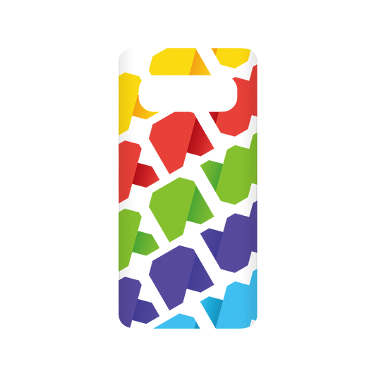 RhinoShield X JOCR SolidSuit Samsung Galaxy S10 (4G) Case - Raw Rainbow Pattern Big